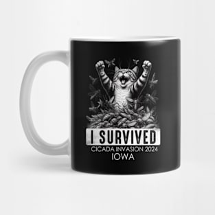 Lowa Cicada Invasion Survivor Funny Cat Mug